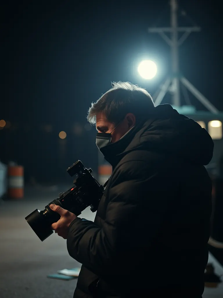 A portrait of the camera operator, who shoots and edits the series