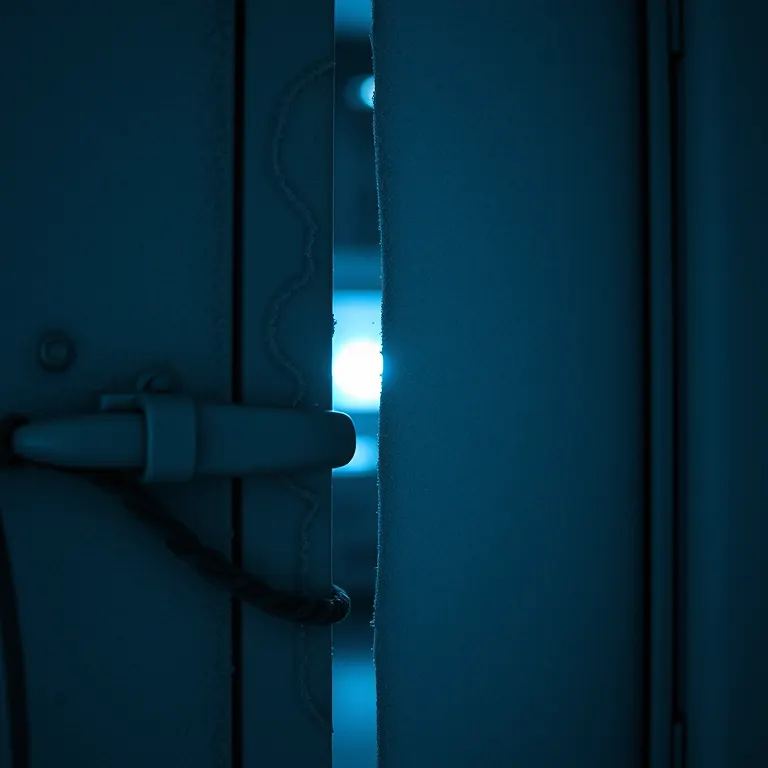 Frost on the inside of a cold store door